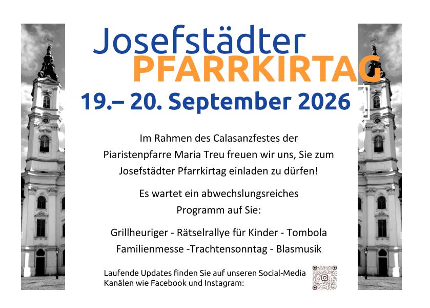 Calasanzfest in Maria Treu mit Primizmesse